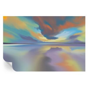 Papel parede adesivo pôr do sol arco-íris 104x152 tulup