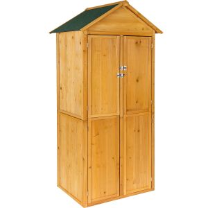 Caseta de jardín para herramientas madeira 80.5 x 60 x 213.5 cm castanho