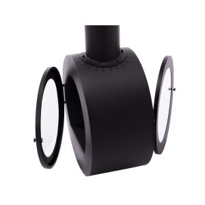 Lareira bioetanol de teto 2 portas vidro 2500w syke round
