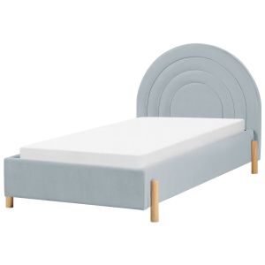 Cama infantil veludo anet 90 x 200 cm azul claro