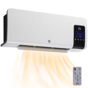 Aquecedor elétrico 54.5x12x21.5 cm abs color blanco Homcom