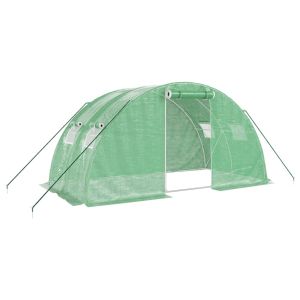 Estufa com estrutura de aço 8 m² 4x2x2 m verde