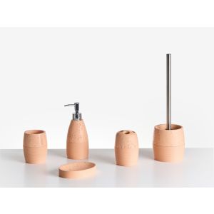 Conjunto de 5 acessórios para a casa de banho yarapa laranja