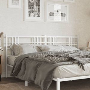 Cabeceira de cama 180 cm metal branco ptob5456