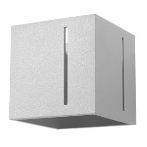 Lámpara de pared pixar 1 gris aluminio 10x10x12cm