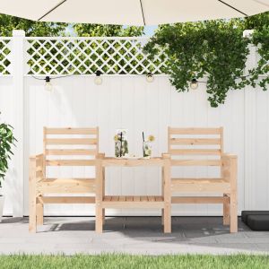Banco de jardim 2 lugares com mesa pinho maciço pbk133703