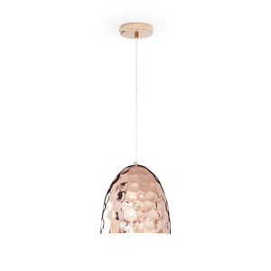 Candeeiro suspenso de teto cobre 4 - 1 x lâmpada E27, cobre, metal, azabak