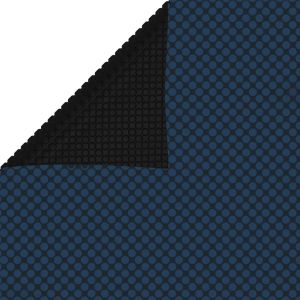 Película para piscina pe solar flutuante 600x400cm preto e azul