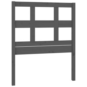 vidaXL cabecero de cama madera maciza de pino gris 105,5x4x100 cm