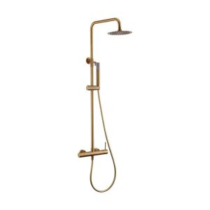 Coluna de duche extensível, monocomando, duche extraplano brushed gold