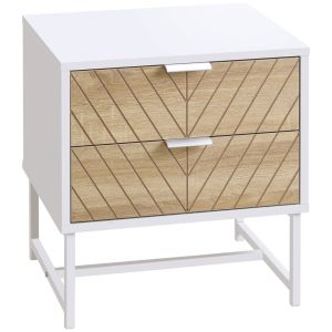 Mesa de cabeceira 45x39x48cm bicolor Homcom, casa - quarto