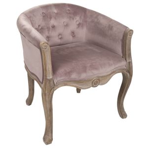 Poltrona estofada de madeira cinza 61x61x71