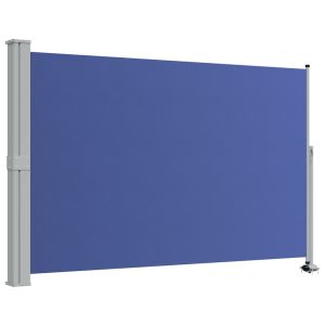 Toldo lateral retrátil para pátio 160x300 cm azul