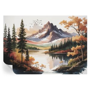 Papel de parede vinílico outono nas montanhas 208x146 tulup