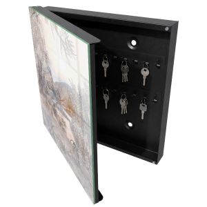 Caixa para chaves decorativa 30x30x5, abertura à esquerda tulup