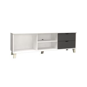 Móvel de tv baixo dn 2 gavetas, branco 120x50cm
