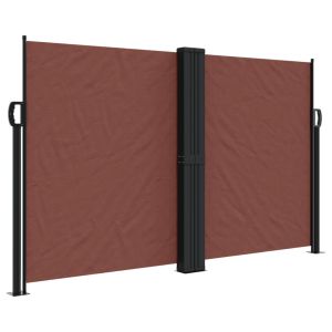 Toldo lateral retrátil 140x1000 cm castanho