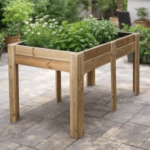 Horta urbana- mesa de cultivo hana profunda 20cm vidahuerto 200x80x80 cm