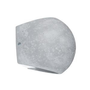 Candeeiro de parede globe 2 cinza concreto 18x14x14cm