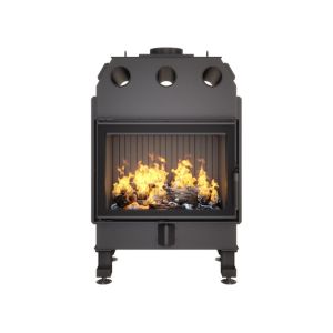 Lareira de inserção a lenha preto - energy 70x50 (15,1 kw) eco