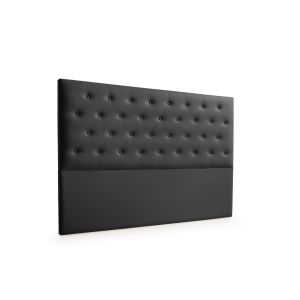 Cabeceira estofada ferrara pele sintética 90x120x8 cm - preto - moonia