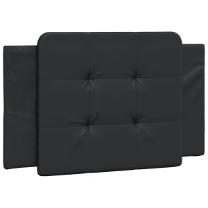 vidaXL cabecero de cama acolchado cuero sintético negro 90 cm