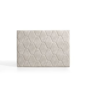 Cabeceira ágata para cama de 110 de tela branco roto 115x115x8. Matris
