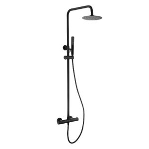 Conjunto chuveiro termostático nápoles preto fosco-imex