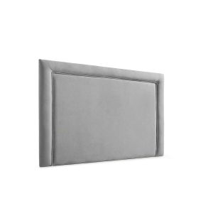Cabeceira estofada regina aqualine 145x115x5 cm - cinzento claro - moonia