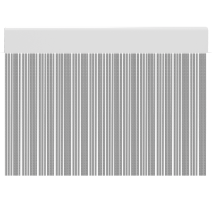 Cortina de porta PVC pastel cinza com branco / 90 x 210