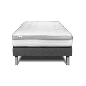Conjunto de estrado gris + colchão vitalit vital relax ( 120 x 200 cm - esp