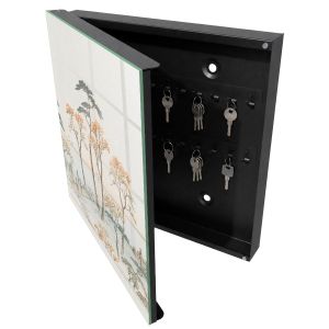 Caixa de chaves de parede decorativa 30x30x5, abertura à esquerda tulup