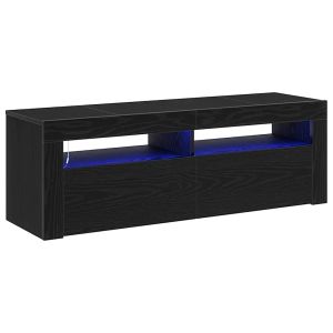 Móvel de tv - helloshop26 - modelo clean - 120 x 35 x 40 cm - carvalho pret