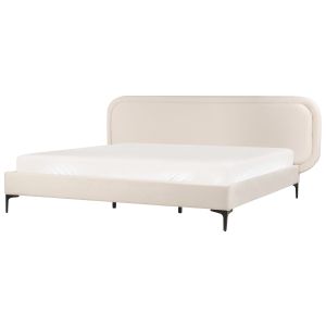 Cama veludo suzette 180 x 200 cm creme claro