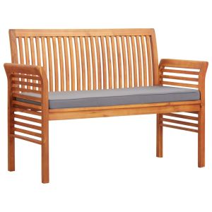Banco de jardim 2 lugares c/ almofadão 120 cm acácia maciça pbk817198