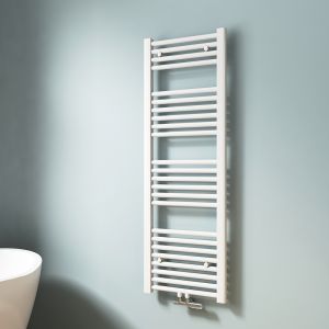 Emke toalheiro térmico água quente tubo redondo branco 120x40 cm