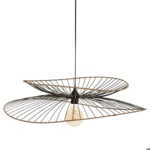 Suspensão "alara" metal preto d70cm - atmosphera criador de interiores