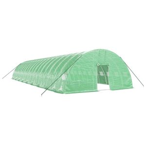 Estufa com estrutura de aço 108 m² 18x6x2,85 m verde