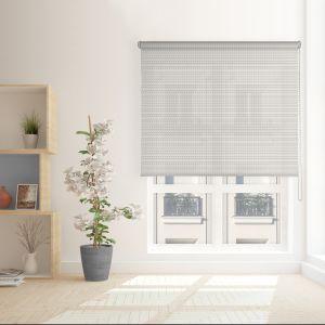 Estore de rolo screen royal  abertura 8%  beje e preto 120 x 250cm