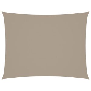 vidaXL toldo de vela rectangular tela oxford gris taupe 3x4,5 m