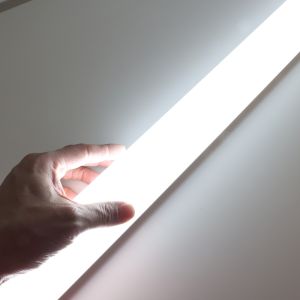 luminárias LED 150cm 45w 6000k branco frio, régua e tela