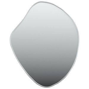 vidaXL espejo de pared plateado 60x50 cm