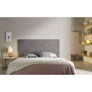 Cabeceira sapphire 160 em tecido cinzento 165x115x8.