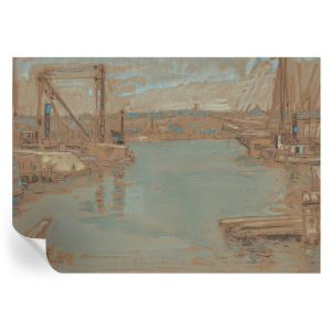 Papel de parede vinílico vistas do porto 208x146 tulup