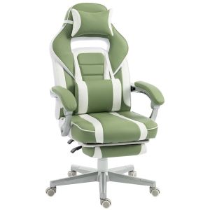 Cadeira gaming 63x63x123 cm pu color verde Homcom