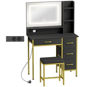 Toucador de maquilhagem 88x40x134 cm Homcom, casa - quarto