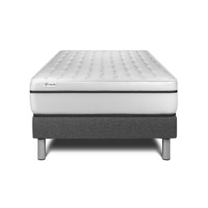 Conjunto de estrado gris + colchão vitalit vital spa ( 120 x 190 cm - espum