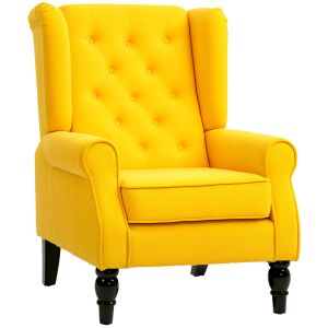 Poltrona de sala flanela de neve, madeira de eucalipto color amarillo