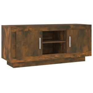 Móvel para tv - helloshop26 - 102x35x45 cm - carvalho fumado - madeira de e