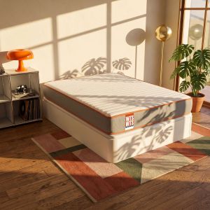 Colchão 90x190cm e sommier com arrumação wts rap branco 22cm montagem